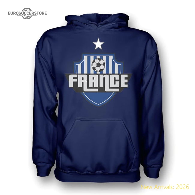 France Country Logo Hoody (navy) - Kids-The Soccer Shirt Hub
