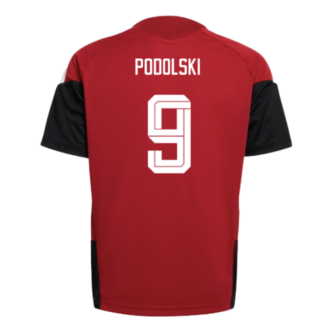 2026-2027 Germany Training Jersey (Red) - Kids (Podolski 9)-The Soccer Shirt Hub