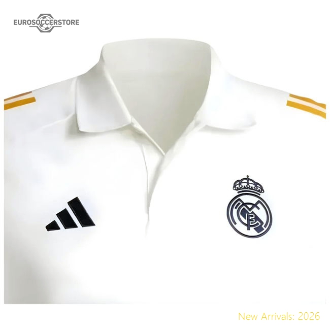 2024-2025 Real Madrid Polo Shirt (White)-The Soccer Shirt Hub