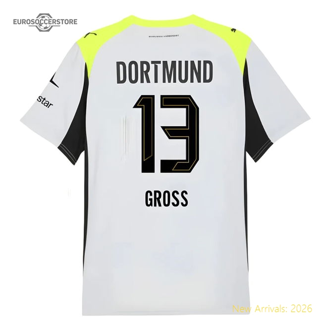 2025-2026 Borussia Dortmund Away Shirt (Gross 13)-The Soccer Shirt Hub