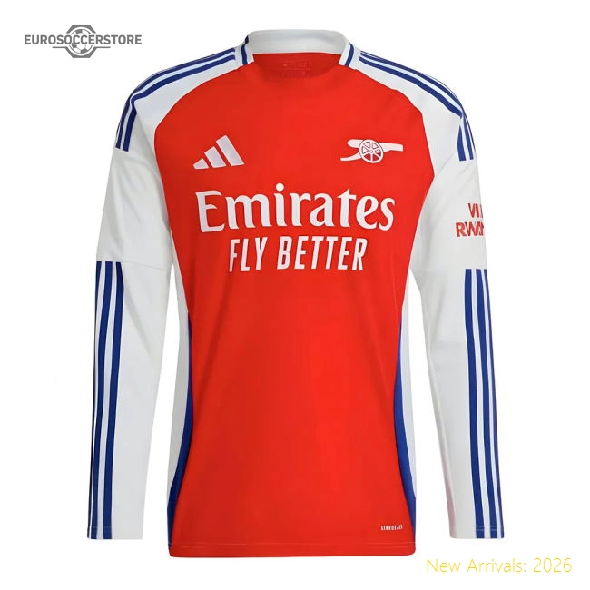 2024-2025 Arsenal Long Sleeve Home Shirt-The Soccer Shirt Hub
