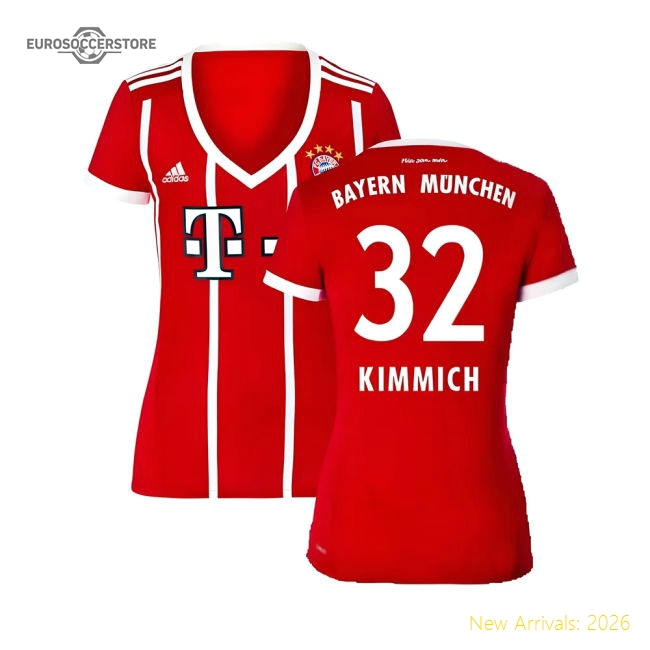 Bayern Munich 2017-18 Womens Home Shirt (XL) ((Excellent) XL) (Kimmich 32)-The Soccer Shirt Hub