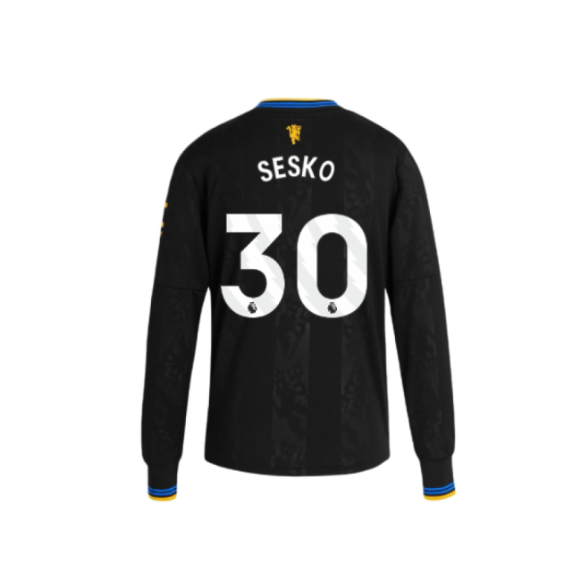 2025-2026 Man Utd Long Sleeve Third Shirt (Kids) (Sesko 30)-The Soccer Shirt Hub