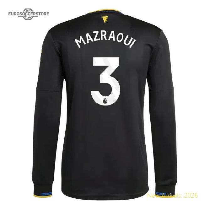 2025-2026 Man Utd Authentic Long Sleeve Third Shirt (Mazraoui 3)-The Soccer Shirt Hub