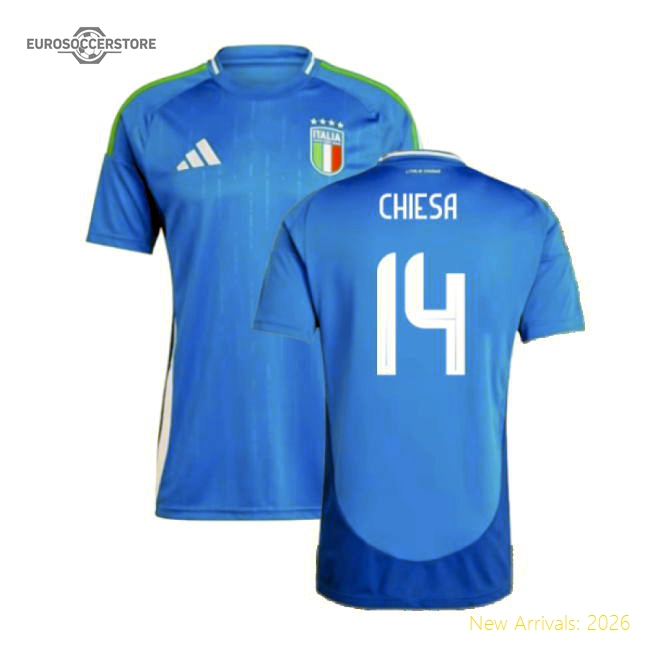 2024-2025 Italy Home Shirt (CHIESA 14)-The Soccer Shirt Hub