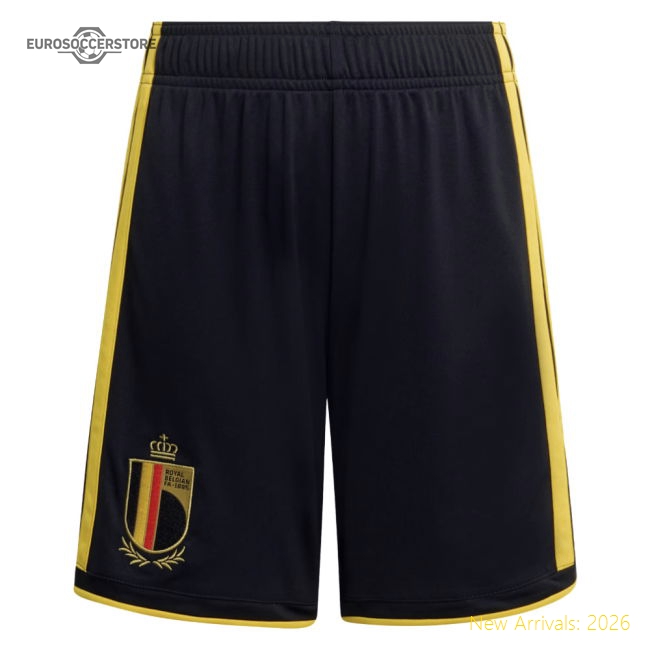2026-2027 Belgium Home Shorts (Black) - Kids-The Soccer Shirt Hub
