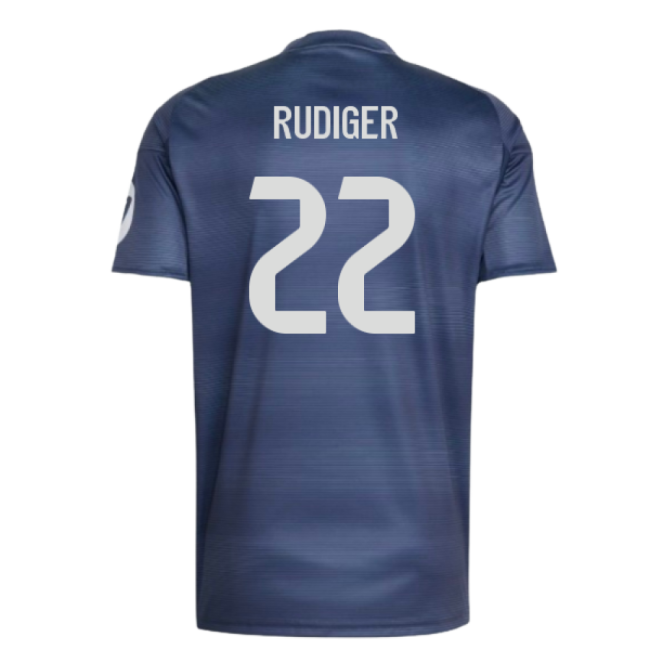 2025-2026 Real Madrid Away Shirt (Rudiger 22)-The Soccer Shirt Hub