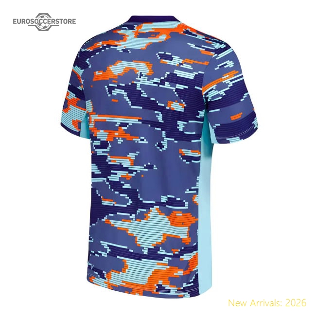 2024-2025 Netherlands Academy Pro Pre-Match Shirt (Blue)-The Soccer Shirt Hub