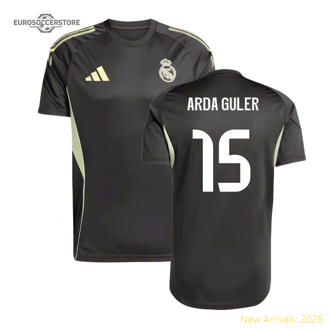 2025-2026 Real Madrid Training Jersey (Utility Grey) (Arda Guler 15)-The Soccer Shirt Hub