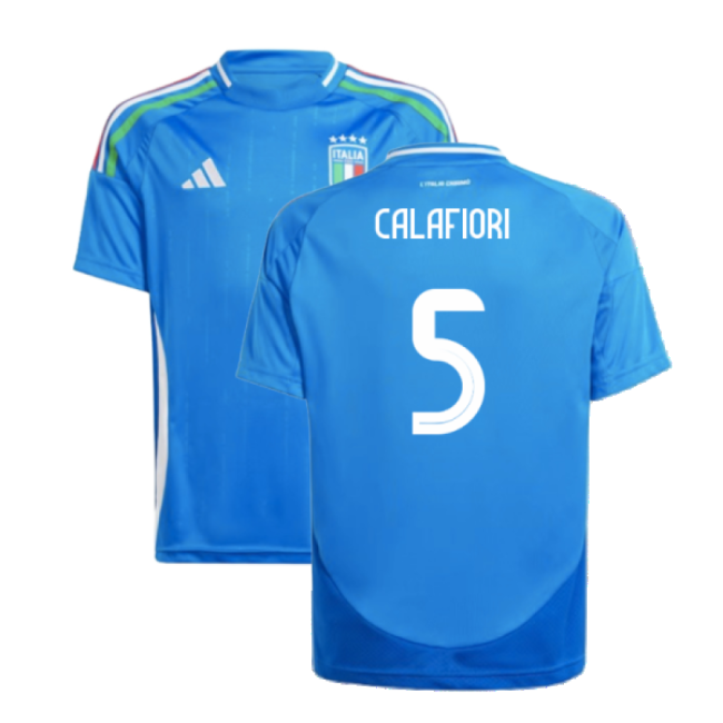 2024-2025 Italy Home Shirt (Kids) (CALAFIORI 5)-The Soccer Shirt Hub