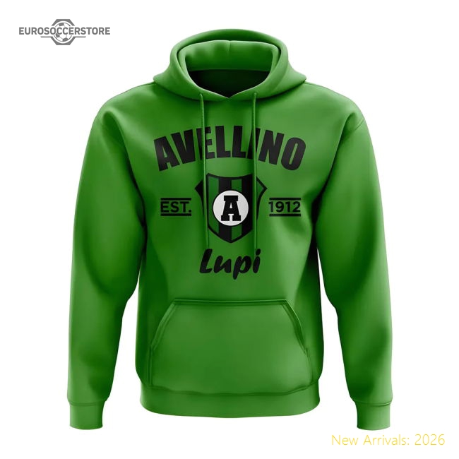 Avellino Established Football Hoody (Green)-The Soccer Shirt Hub
