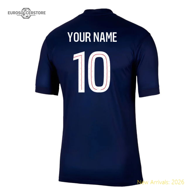 2025-2026 PSG Paris Saint Germain Home Shirt (Your Name)-The Soccer Shirt Hub