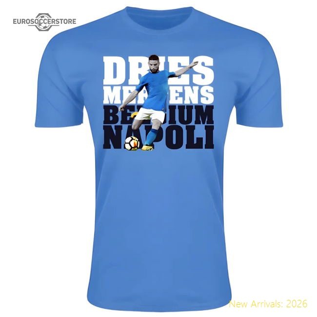 Dries Mertens Napoli Player T-Shirt (Sky Blue)-The Soccer Shirt Hub
