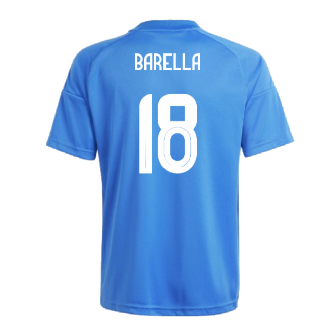 2024-2025 Italy Home Fan Jersey (Kids) (BARELLA 18)-The Soccer Shirt Hub