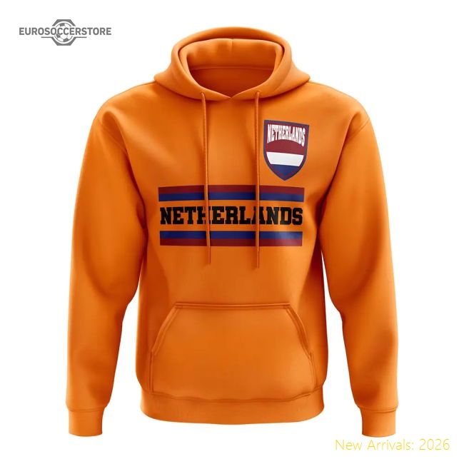 Netherlands Core Football Country Hoody (Orange)-The Soccer Shirt Hub