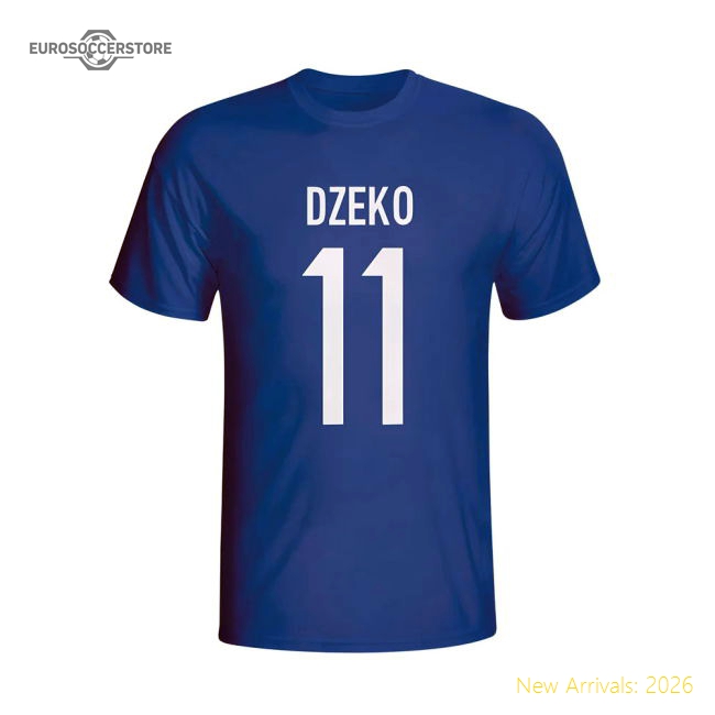 Edin Dzeko Bosnia Hero T-shirt (blue) - Kids-The Soccer Shirt Hub