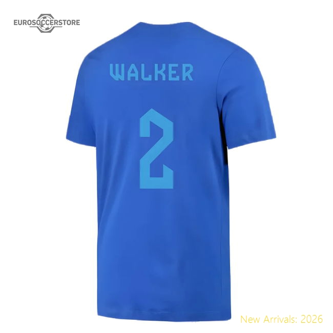 2022-2023 England Three Lions Tee (Blue) (Walker 2)-The Soccer Shirt Hub