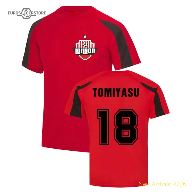 Takehiro Tomiyasu Arsenal Sports Training Jersey (Red)-The Soccer Shirt Hub