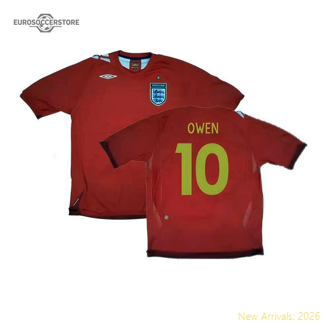 England 2006-08 Away Shirt (S) (Excellent) (OWEN 10)-The Soccer Shirt Hub