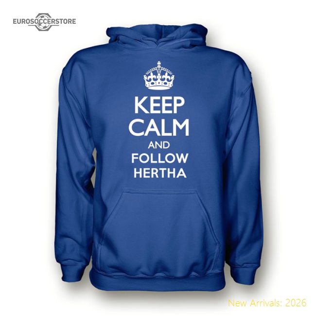 Keep Calm And Follow Hertha Berlin Hoody (blue)-The Soccer Shirt Hub