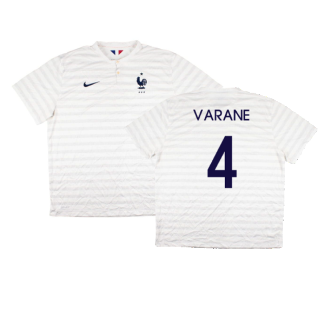 France 2014-15 Away Shirt ((Very Good) XXL) (Varane 4)-The Soccer Shirt Hub