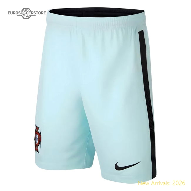 2020-2021 Portugal Nike Away Shorts (Teal Tint) - Kids-The Soccer Shirt Hub
