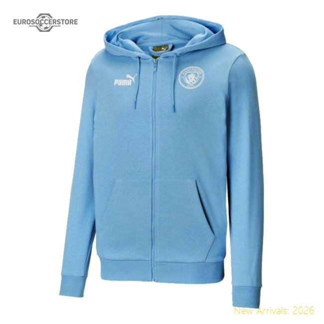 2024-2025 Man City ftblCulture Hooded Sweat Jacket (Blue)-The Soccer Shirt Hub