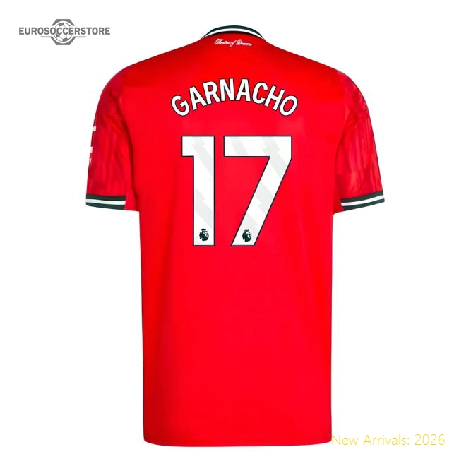 2025-2026 Man Utd Home Shirt (Garnacho 17)-The Soccer Shirt Hub