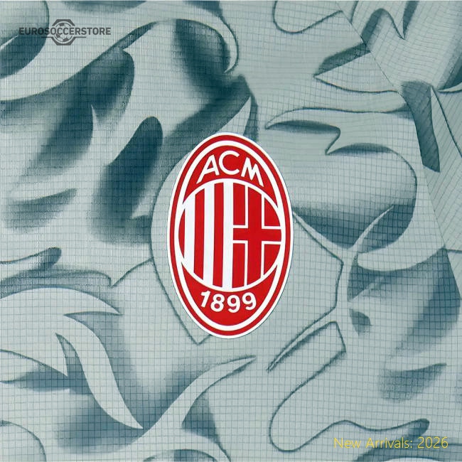 2025-2026 AC Milan Warm Up Jersey (Smokey Gray)-The Soccer Shirt Hub