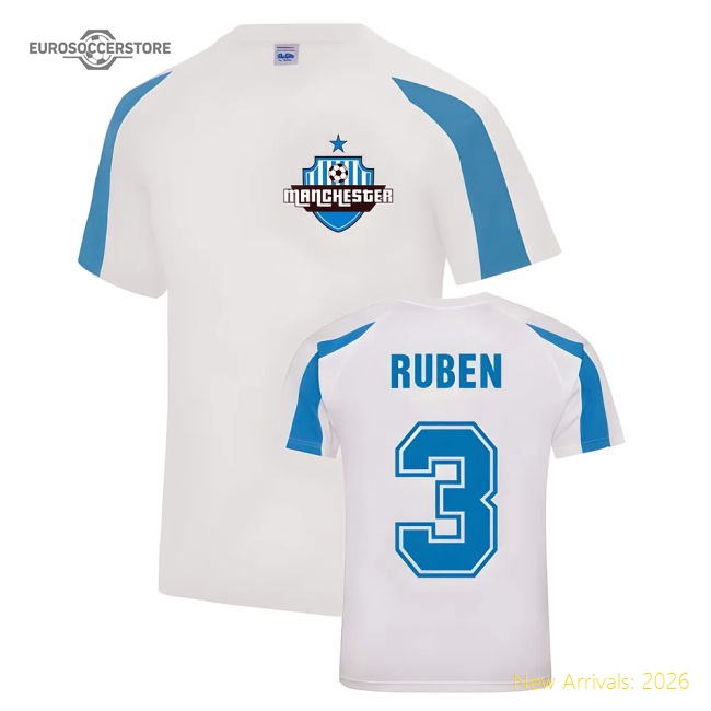 Ruben Dias Man City Sports Training Jersey (White)-The Soccer Shirt Hub