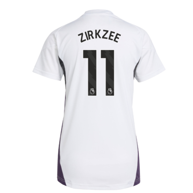 2025-2026 Man Utd Training Jersey (White) - Womens (Zirkzee 11)-The Soccer Shirt Hub