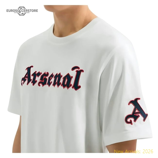 2025-2026 Arsenal US Tee (White)-The Soccer Shirt Hub