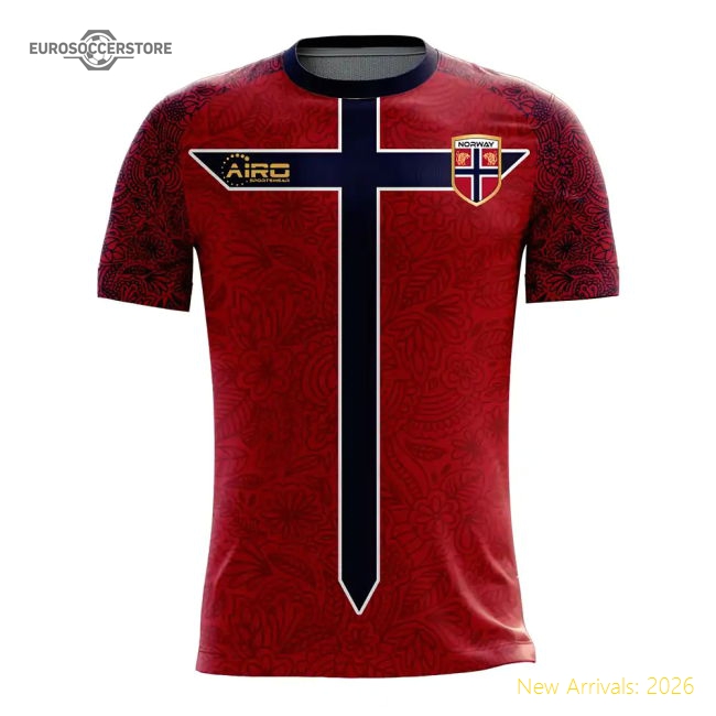 Norway 2025-2026 Home Concept Football Kit (Airo) (ODEGAARD 10)-The Soccer Shirt Hub