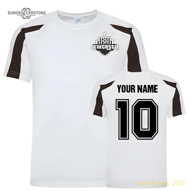 Your Name Newcastle Sports Training Jersey (White)-The Soccer Shirt Hub