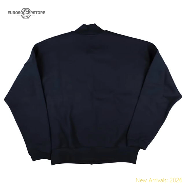 2024-2025 Real Madrid Seasonal Doubleknit Track Top (Navy)-The Soccer Shirt Hub
