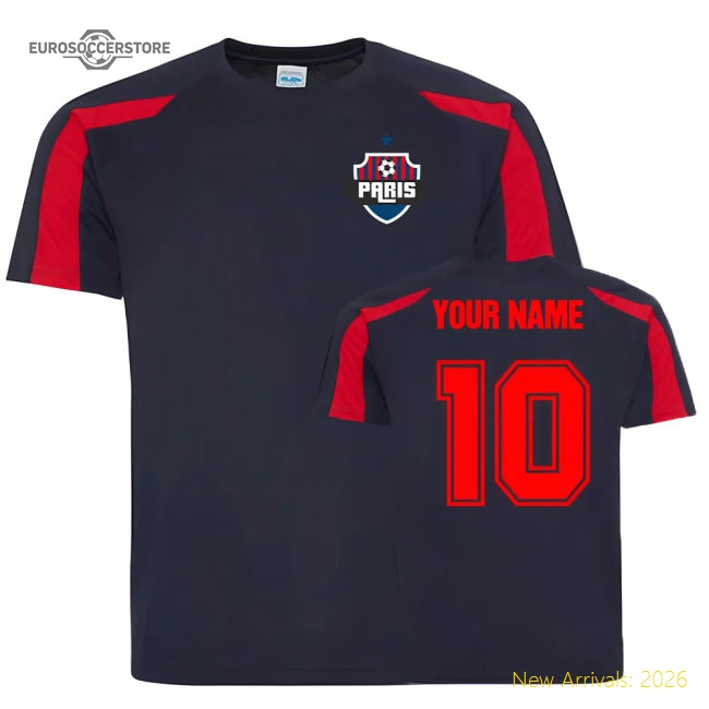 Your Name PSG Sports Training Jersey (Navy)-The Soccer Shirt Hub