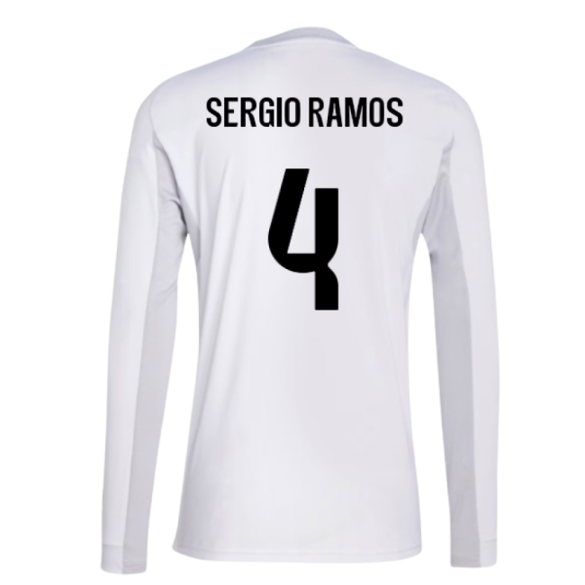 2025-2026 Real Madrid Long Sleeve Home Shirt (Sergio Ramos 4)-The Soccer Shirt Hub