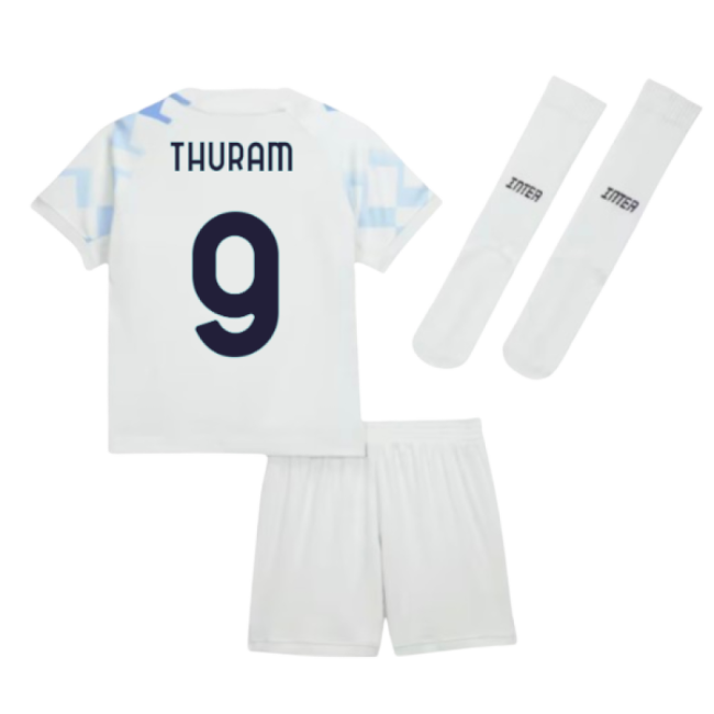 2025-2026 Inter Milan Away Mini Kit (Thuram 9)-The Soccer Shirt Hub