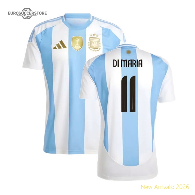 2024-2025 Argentina Home Shirt (DI MARIA 11)-The Soccer Shirt Hub