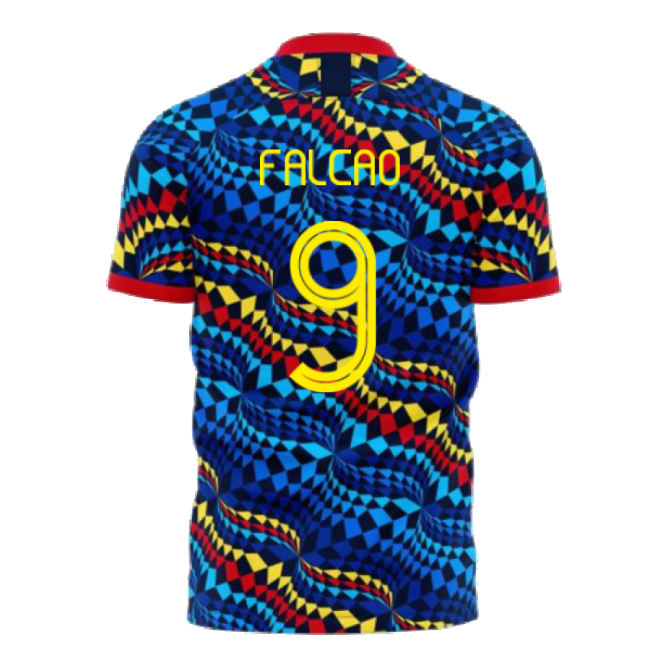 Colombia 2025-2026 Fourth Concept Football Kit (Libero) (FALCAO 9)-The Soccer Shirt Hub