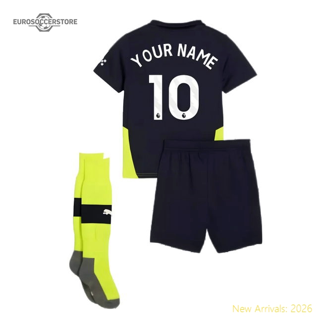 2024-2025 Man City Away Mini Kit (Your Name)-The Soccer Shirt Hub