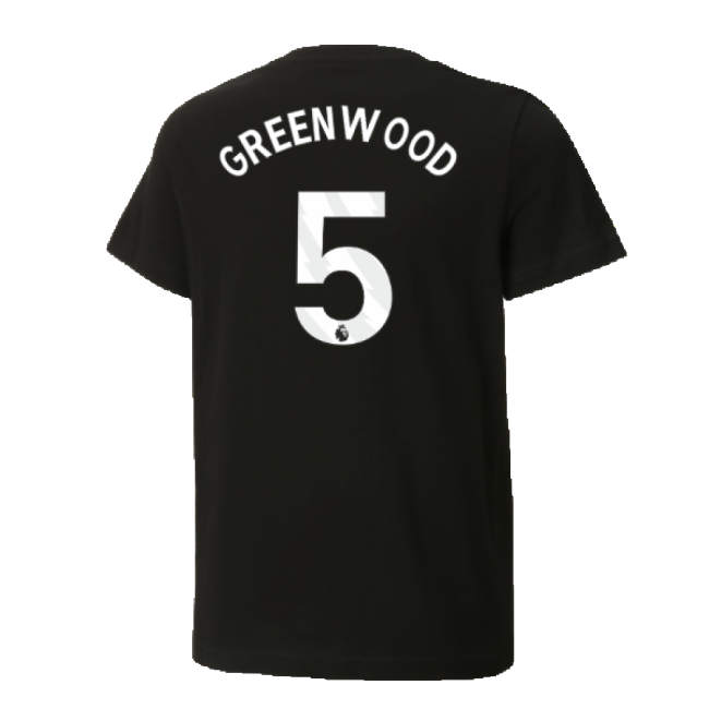 2024-2025 Man City ftblCulture Tee (Black) (Greenwood 5)-The Soccer Shirt Hub