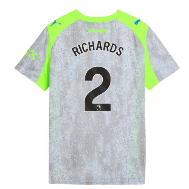 2025-2026 Man City Third Shirt (Kids) (Richards 2)-The Soccer Shirt Hub