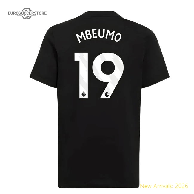 2025-2026 Man Utd EU Training Tee (Black) (Mbeumo 19)-The Soccer Shirt Hub
