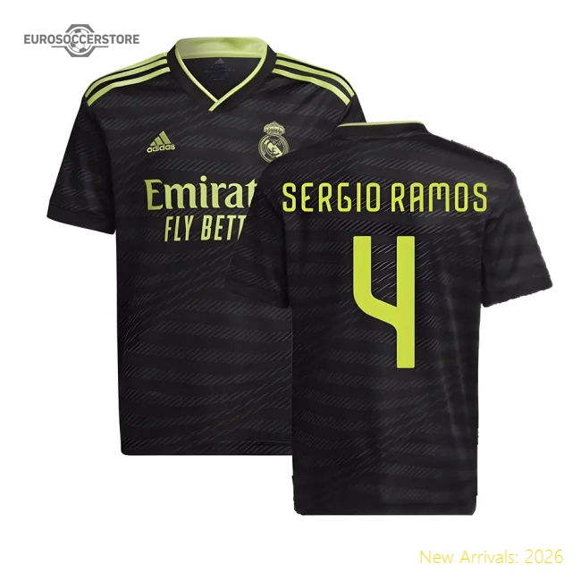 2022-2023 Real Madrid Third Shirt (Kids) (SERGIO RAMOS 4)-The Soccer Shirt Hub