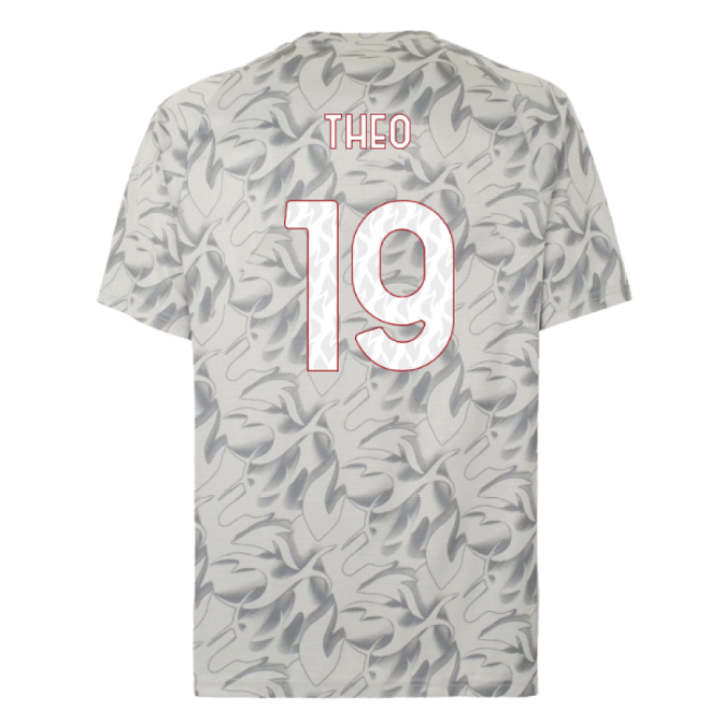 2025-2026 AC Milan Warm Up Jersey (Smokey Gray) (Theo 19)-The Soccer Shirt Hub