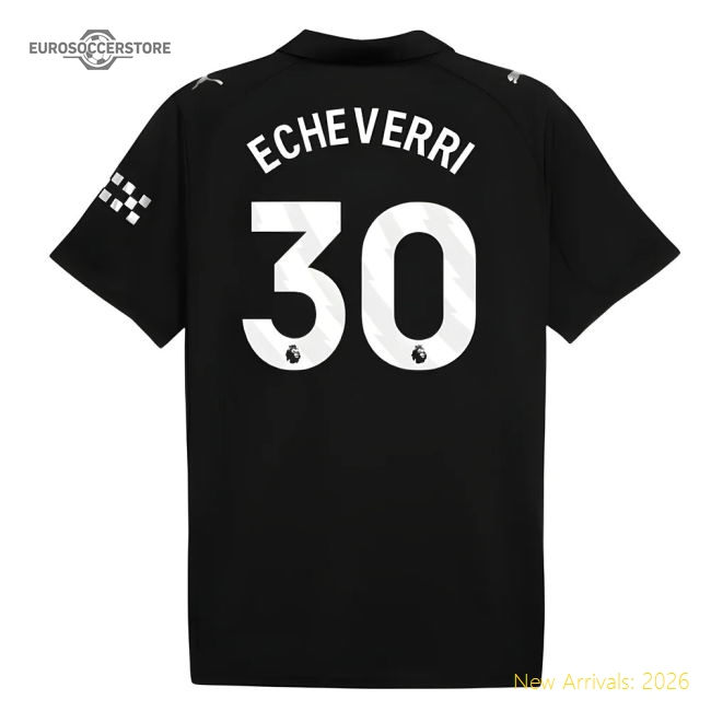 2025-2026 Man City Away Shirt (Echeverri 30)-The Soccer Shirt Hub