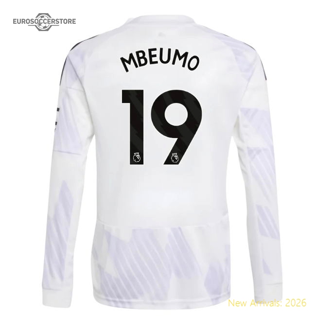 2025-2026 Man Utd Long Sleeve Away Shirt (Kids) (Mbeumo 19)-The Soccer Shirt Hub