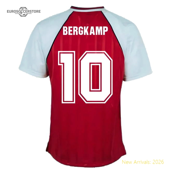 Arsenal 1988 Home Retro Football Shirt (BERGKAMP 10)-The Soccer Shirt Hub