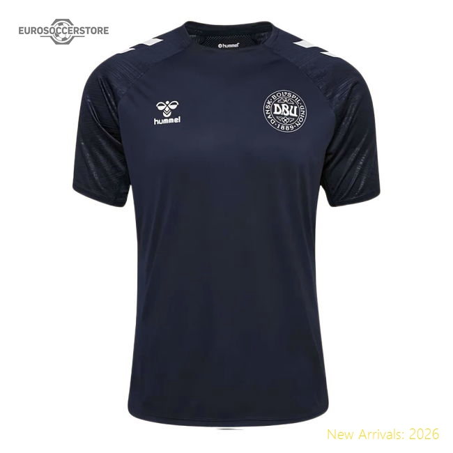 2024-2025 Denmark Training Jersey (Marine) (Tomasson 9)-The Soccer Shirt Hub